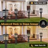 Brilvibera Dusk to Dawn Black Outdoor Post Light Fixture, Pole