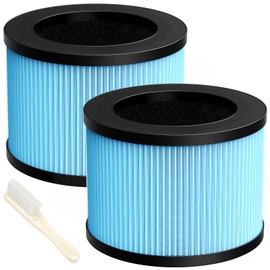 MK01 MK06 DH-JH12 TZ-K1 HEPA Replacement Filter, Compatible with MK01, MK06, ToLife TZ-K1, VOOPNU DH-JH12, MG01JH, Kloudi DH-JH01, POMORON MJ001H, MJ012H, Intelabe EPI080/EP1080, 2 Pack