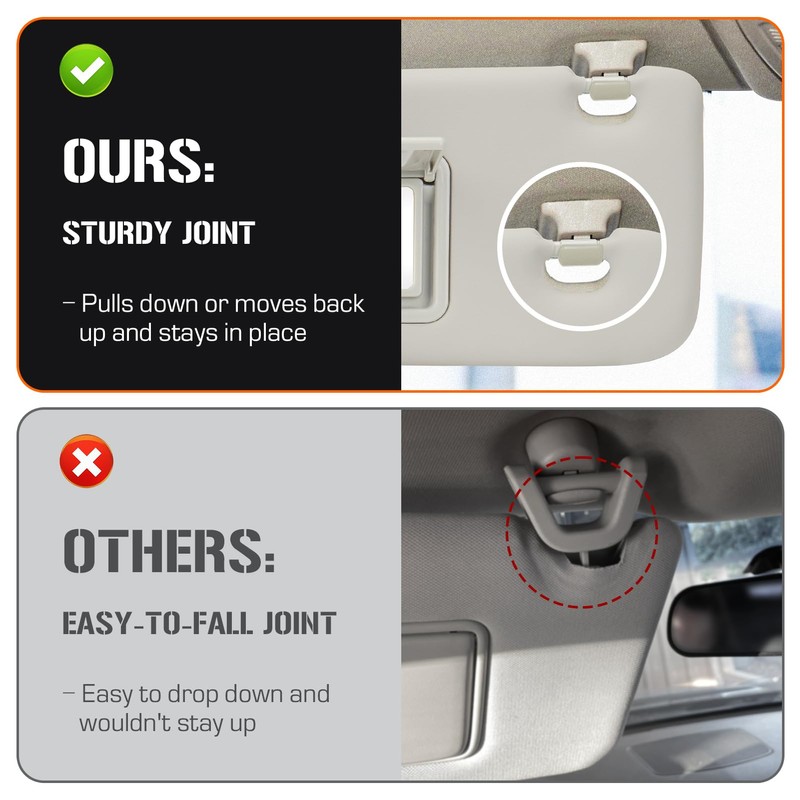 Left & Right Sun Visor for 2012-2019 Chevy Sonic, 2013-2016