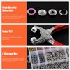 Tanstic 807Pcs(200 Sets) Snaps Buttons with Fastener Pliers Press Tool