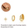 Jeyfull Gold Hoop Earring for Women - 3Pcs 14K Gold
