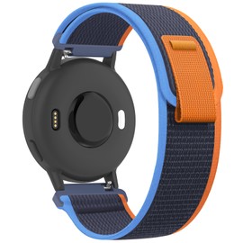 Koazon Trail Loop Nylon 20mm Watch Bands Compatible with Garmin Forerunner 55/165/Vivoactive 5,Soft Breathable Adjustable Sports Replacement Strap for Garmin Venu Sq 2/Sq/Venu Men Women