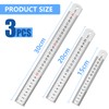 DTDNZKN 3 Pack Stainless Steel Ruler Set - Includes 6