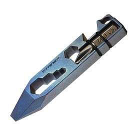 Titanium Pry Bar EDC Pry Tool with Bottle Opener Screwdriver Wrench Tool EDC Gear Keychain Tools (Blue)