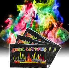 HGD (25 Pack) Magic Campfire Fire Color Changing Packets for Fire Pit, Indoor/Outdoor Fireplace, Bonfire - Rainbow Magical Flame, Camping Accessory, Compatible with Wood