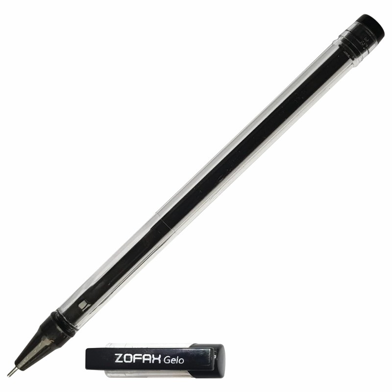 ZOFAX Gelo 10 x 0.6mm Tip BLACK Smooth Gel Pens