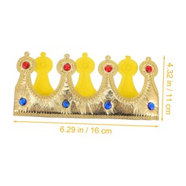 CORHAD 2Pcs King Crowns with Gems Royal Headgear for Parties Dress Up and Performances Lightweight and Unique Role Play Props for Birthdays and Cosplay