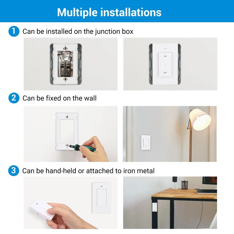 DEWENWILS Remote Control Light Socket, Mounted Wireless Light Switch 100FT
