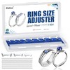 15-Pack Silver Ring Size Adjuster & Reducer,Invisible Sizer Set for