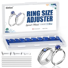 15-Pack Silver Ring Size Adjuster & Reducer,Invisible Sizer Set for Loose Rings,2 Styles 6 Sizes Spiral & 3 Sizes Metal Guard, Stop Rings from Falling Off for Men and Women