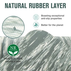 UMINEUX Extra Thick Yoga Mat, 2/5 Inch (10MM), Natural Rubber and TPE Non Slip Yoga Mats with Strap for Women Men, Eco Friendly Exercise Mat for Yoga, Pilates and Home Workout