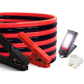 Jumper Cables Heavy Duty, Booster Cables 0 Gauge 25Feet 1000AMP Automotive Jumper Cables Kit for Car, SUV, and Trucks with Professional Clamps and Carrying Bag