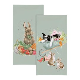 Wrendale Designs by Hannah Dale 'Sleeping on The Job' Border Collie and Rabbit Pocket Tissues