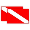 Unbranded (2) Scuba Diving Gear Flag Stickers | Dive Flags Decals Labels | Diver Down
