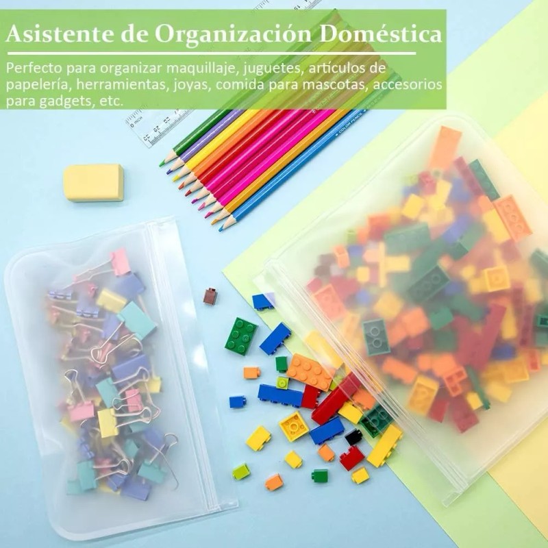 20 Piezas Bolsas Ziploc De Reutilizables Para Alimentos