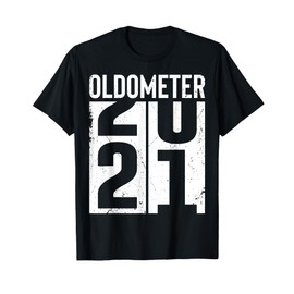 Funny 21 Years Old 21st Birthday Odometer Oldometer Gift Men T-Shirt