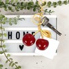 sourcing map Initial Letter Keychain, Cute Cherry Keychain Alphabet M