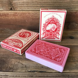 A. Dougherty No.18 Triplicate Dragon Back Playing Card Restoration, Red