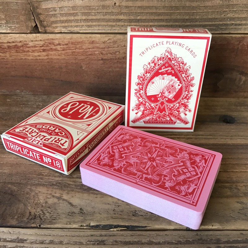 A. Dougherty No.18 Triplicate Dragon Back Playing Card Restoration, Red