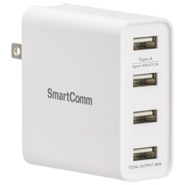 OHM MAV-AU436N SmartComm USB Charger 4 Port