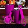 Bar Tote Set - Fun Floral Design - Purple Bar