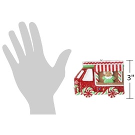 The Bridge Collection 3" Red and Green Gingerbread Cookie Train Ornaments - Set of 3 - Home for The Holidays - Christmas Tree Ornaments - Train Ornaments - Gingerbread Christmas Decor