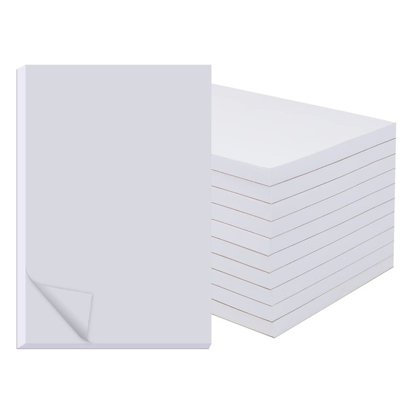 zmybcpack 10 Pack Memo Pads 5.5x8.5 Inch, White Note Pads