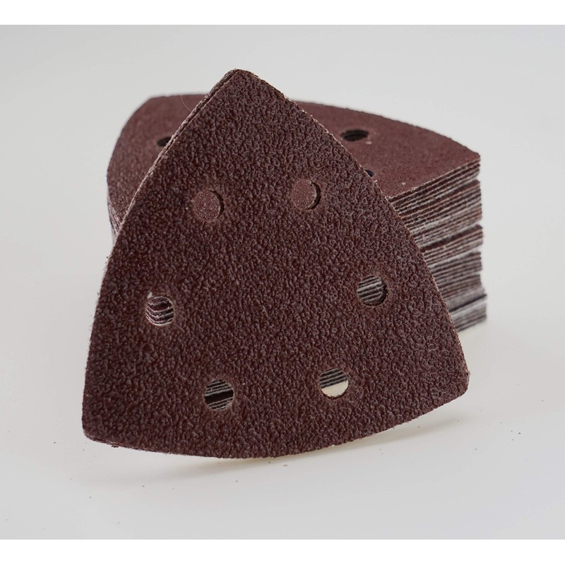 50 Sheets Velcro Sanding Triangles for Delta Sander - 93