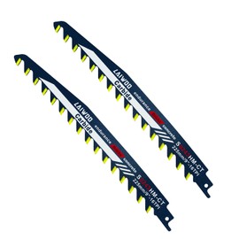 LAIWOO Pack of 2 Reciprocating Saw Blades Stone, Carbide Steel Saw Blades, Ytong Saw, Brick Saw Reciprocating Saw for Aerated Concrete, Concrete for Einhell, Dewalt, Bosch (S0243HM, 225 mm)