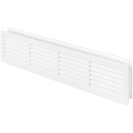 AWENTA 18" x 5" Inch Two Sided White Door Air Vent Cover - Door Vents for Interior Doors - Universal Furniture Ventilation Guard- Register for Bathroom, Bedroom, Garage, Kitchen, Furniture