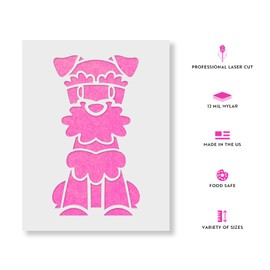 Cartoon Scottish Terrier Stencil - Dog Craft, Perfect for Pet-Themed Art and DIY Projects, Pet Stencil