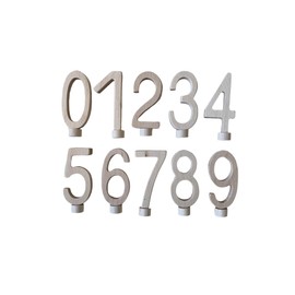 Zahlenstecker 0-9 Geburtstagsstecker Zahlen Holz naturfarben Natur Deko Zubehör für Geburtstagszug Geburtstagsring Geburtstagstisch