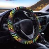 Brosoneto Rainbow Zebra Steering Wheel Cover for Women Men Car