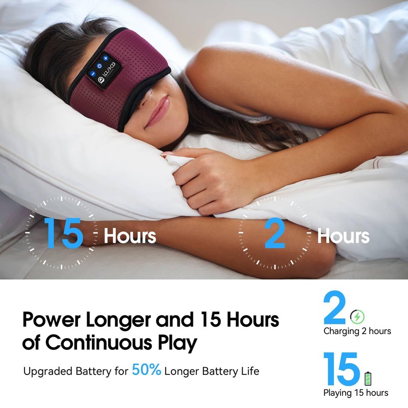LOVE EYE Sleeping Mask, Side Sleeper, Sleeping Mask with Headphones,