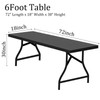 Gilprop 2 Pack 6 Foot Open Back Fitted Tablecloth 72