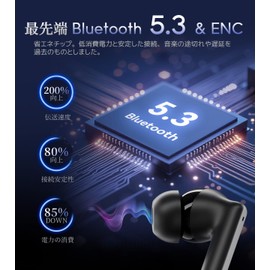 Bluetooth Earphones, Wireless Earphones, 2025 Model (New Model), Bluetooth Earphones, ENC Noise Canceling, Bluetooth 5.3, Automatic Pairing, Microphone Included, In-Ear Type, Left and Right Separated,