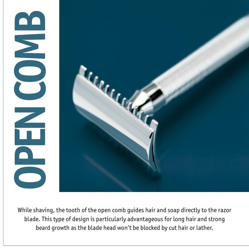 MERKUR 25C Double Edge Safety Razor in Bright Chrome with