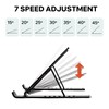 Adjustable Black Laptop Stand – Portable Foldable Plastic Riser for