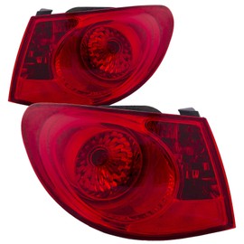 HEADLIGHTSDEPOT Tail Lights Set Left Driver Right Passenger Pair Compatible with 2007-2010 Hyundai Elantra