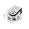 Operitacx Heavy Duty Stainless Steel Pulley Wheel Double Bearings Caster