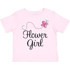 inktastic Flower Girl Wedding Butterfly Baby T-Shirt 18 Months Pink C51b