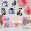 Graduation Party Picture Centerpiece Sticks, 15 Pieces, Black and Blue