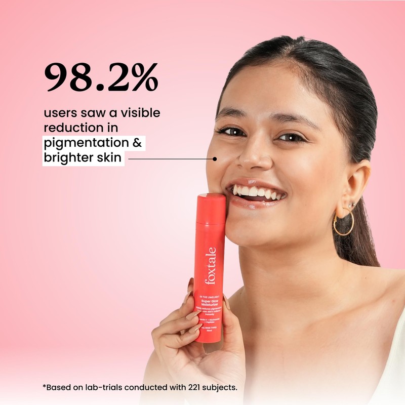 Foxtale Vitamin C Super Glow Moisturizer with Niacinamide & Peptides,