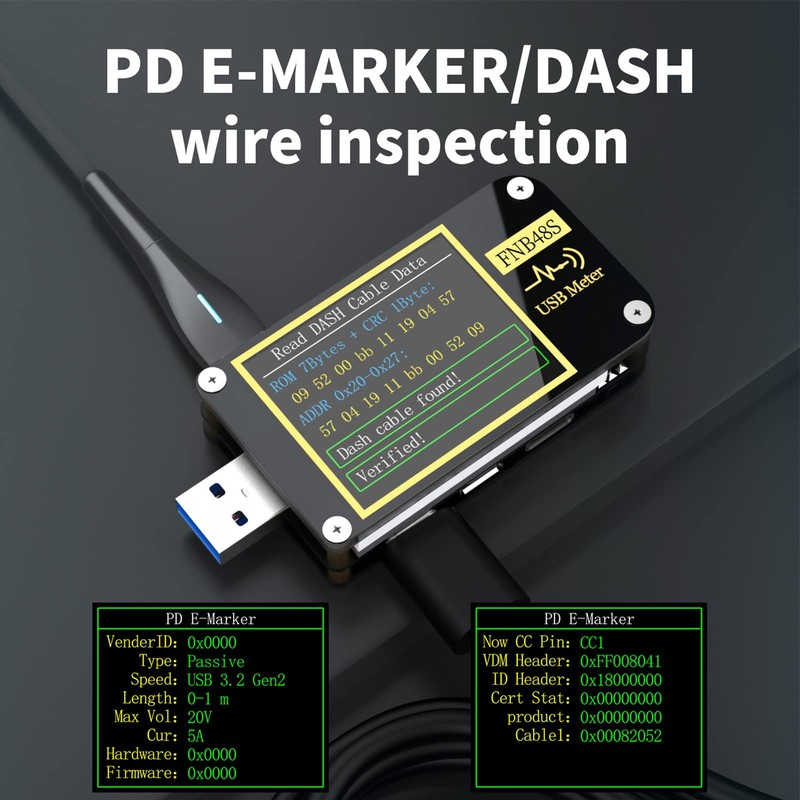 Medidor de potencia USB, Probador USB 3.0 4-24V 0-6.5A Voltímetro
