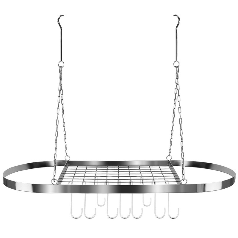 Sorbus® Pot and Pan Rack for Ceiling with Hooks —