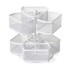 Nifty 2-Tier Cosmetic Organizing Carousel - White Powder Coat Finish,