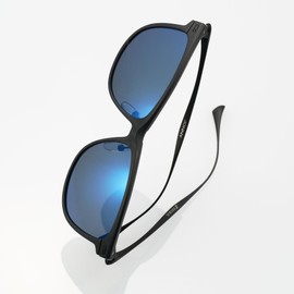 Zeque, JONNY F-2223 Polarized Sunglasses, Matte Black & Silver MASTER BLUE