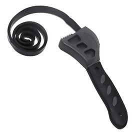 1 Piece Adjustable Wrench Bottle Opener, jar and Bottle Cap Opener, Under Cabinet can Opener, Adjustable jar lid Remover, jar lid Removal Tool, can Opener Belt Wrench for Arthritic Hands