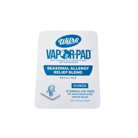 Wilro Seasonal Allergy Relief Vapor Pad for Use in Waterless Vaporizers and Humidifiers, 12 Vapor Pads