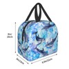 Hulnulnu Ocean Dolphin Insulated Lunch Bag,Summer Sea Animal Blue Reusable